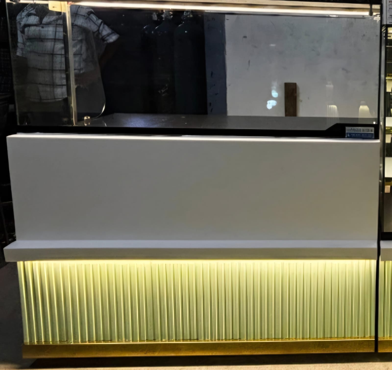 Illuminated Fluted Service Counter