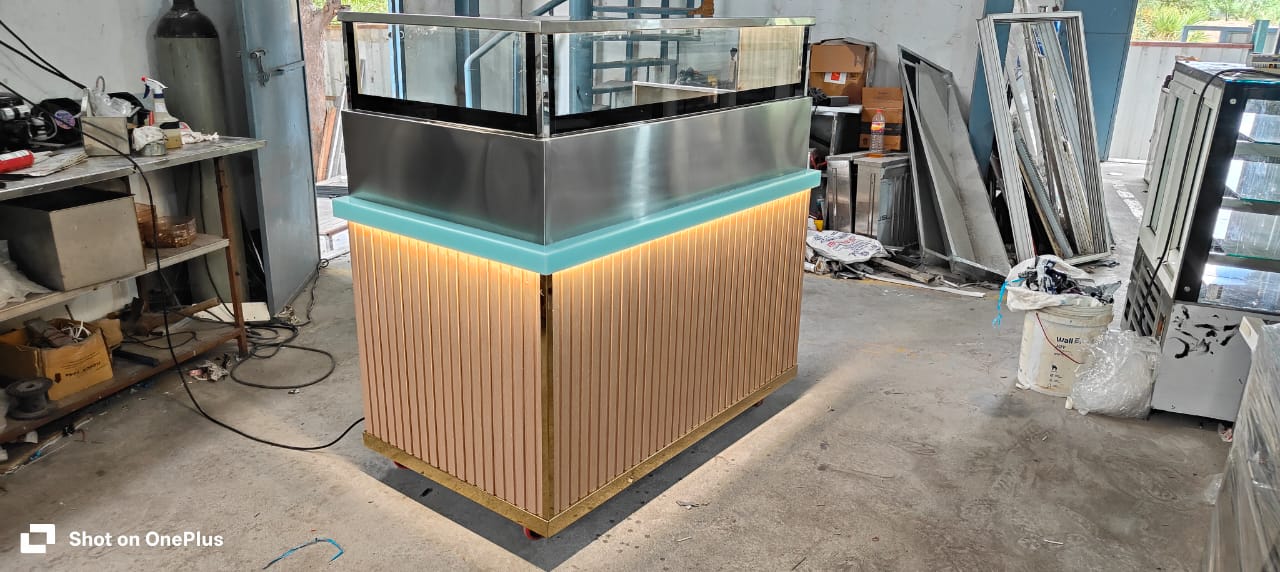Corner Glass Display Counter